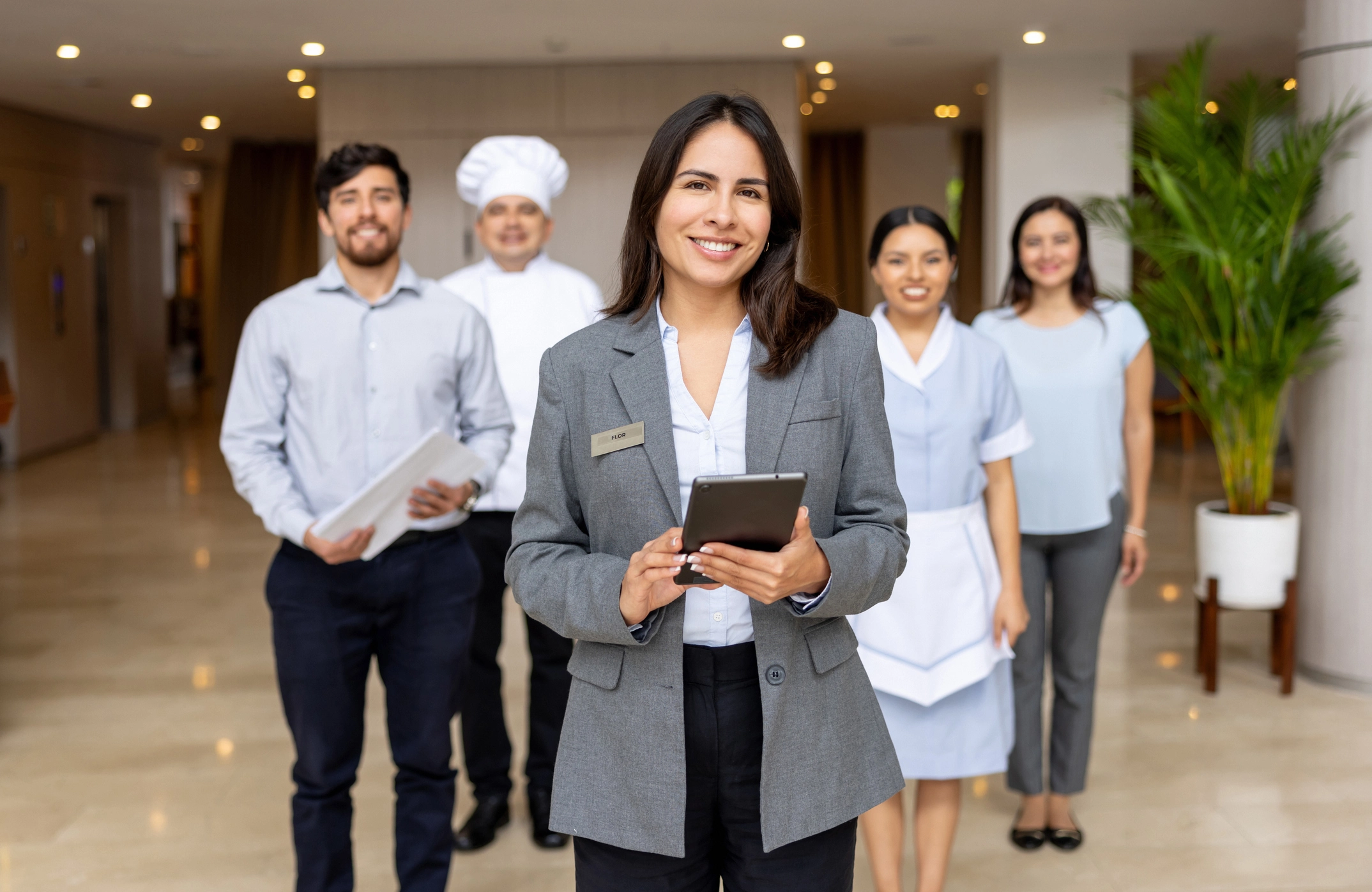 Healthcare professionals working