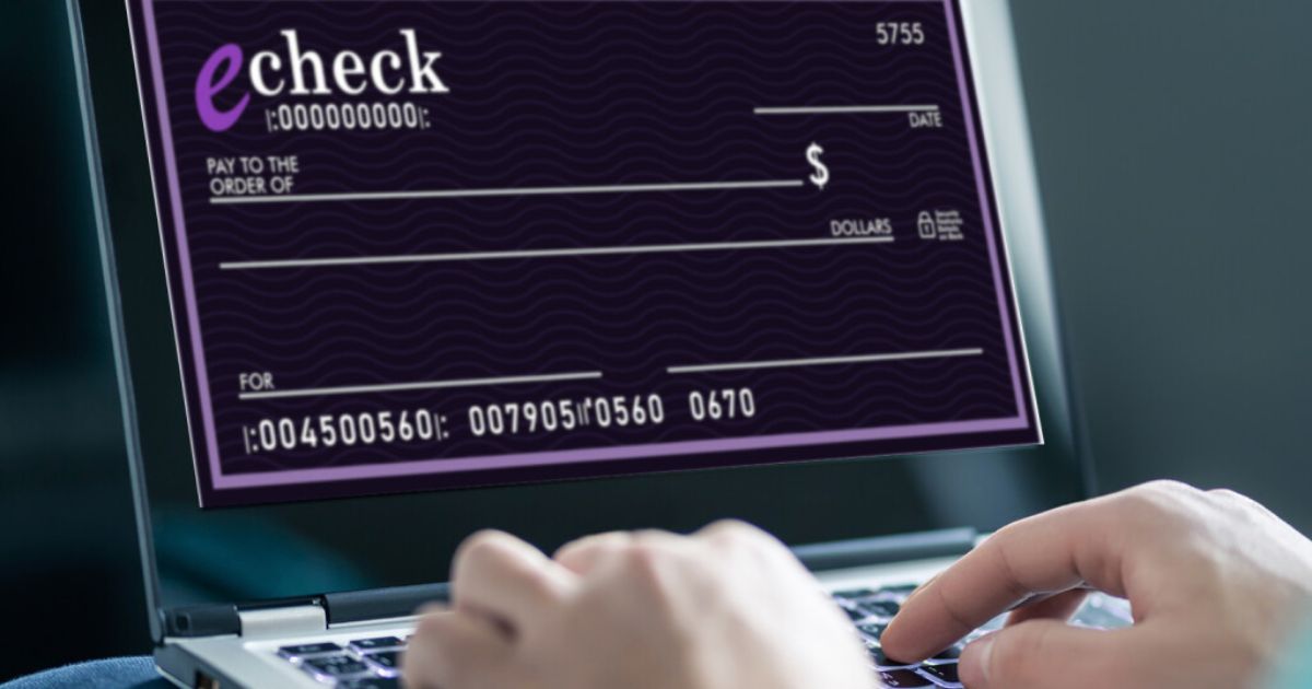 eCheck payment method