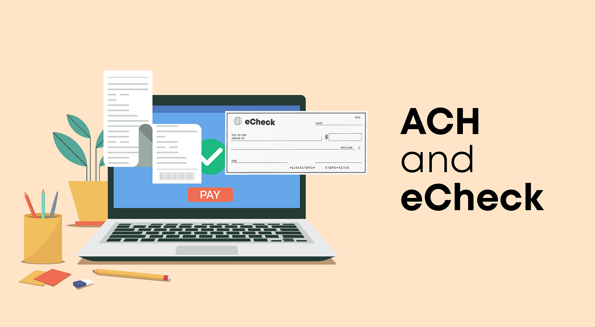 ach payment, echeck payment, echeck solutions, echeck, merchant services